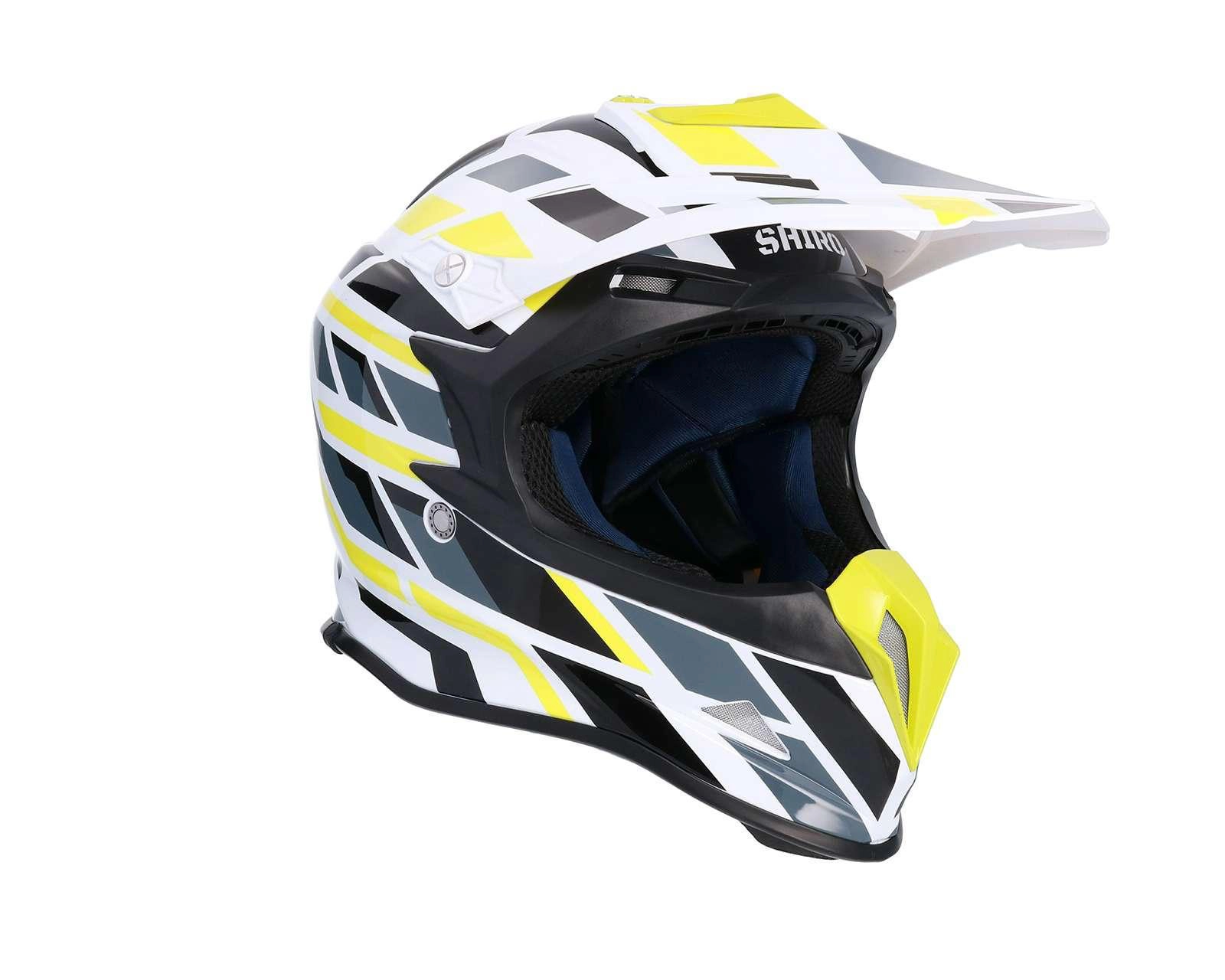 Foto 9 pulgar | Casco para Motociclista Shiro Extragrande Blanco