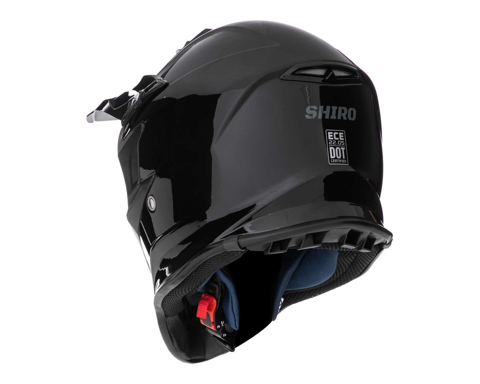 Foto 4 pulgar | Casco para Motociclista Shiro Grande Negro