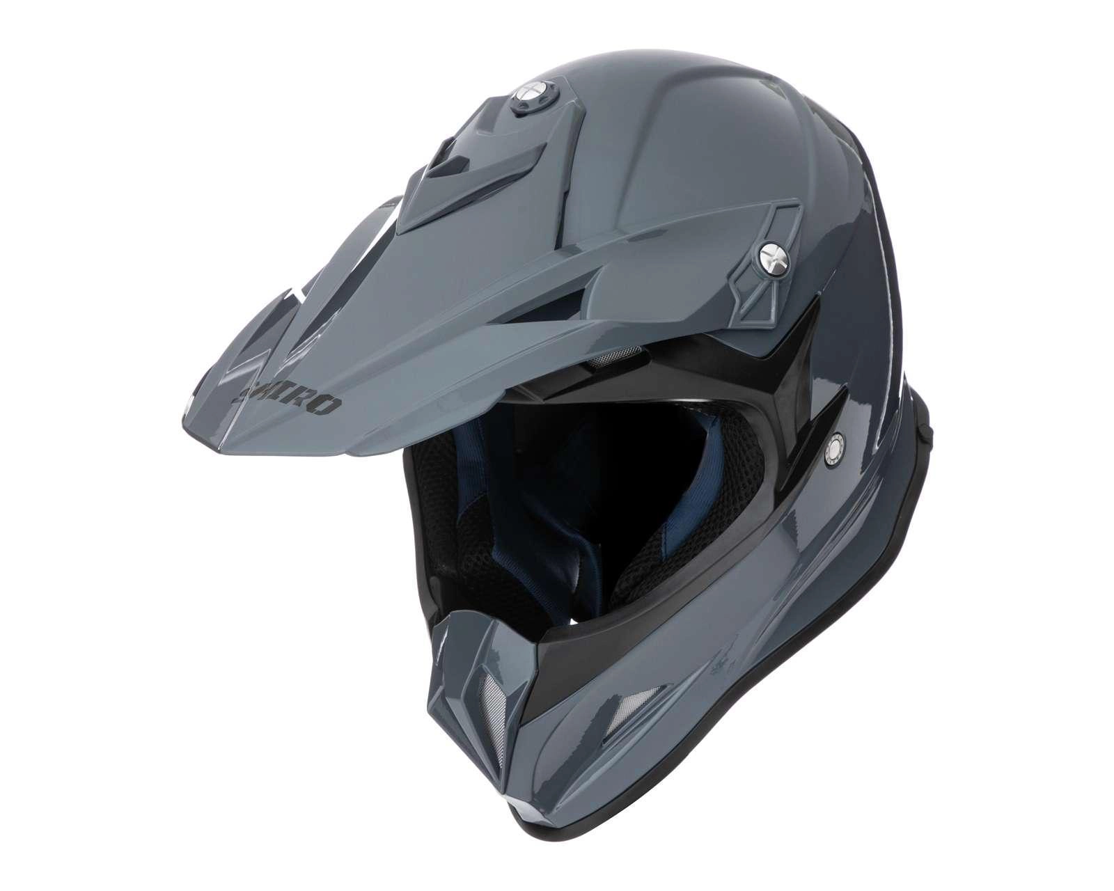 Casco para Motociclista Shiro Extragrande Abatible Gris $1,999