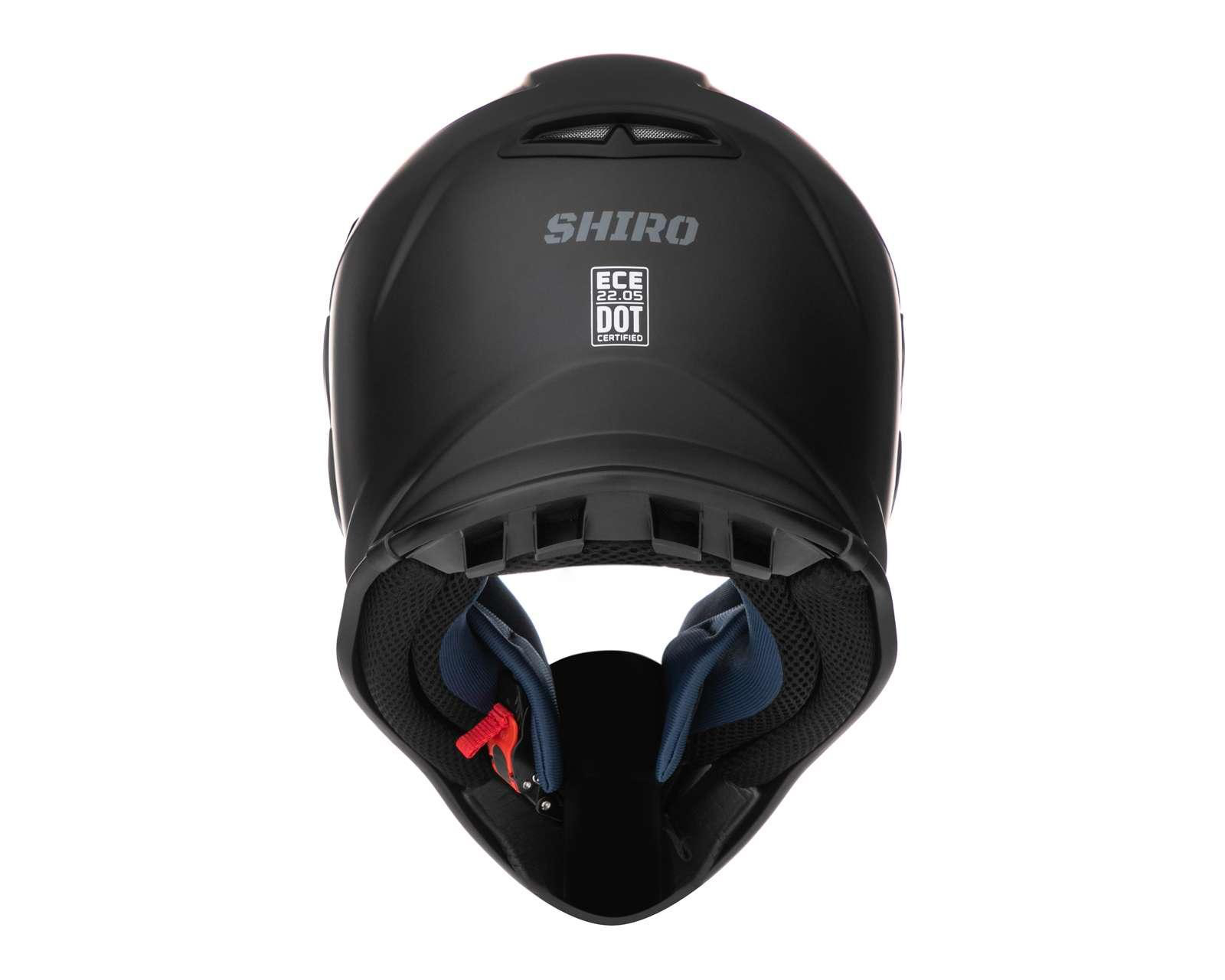 Foto 5 pulgar | Casco para Motociclista Shiro Extragrande Negro