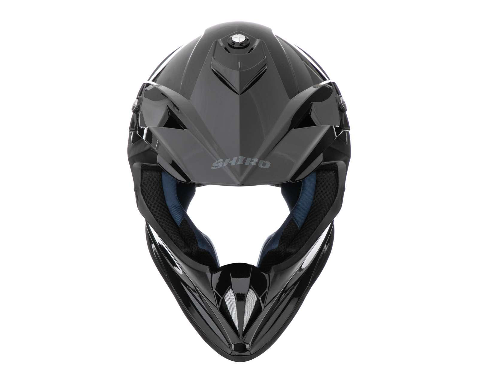 Foto 7 pulgar | Casco para Motociclista Shiro Extragrande Negro