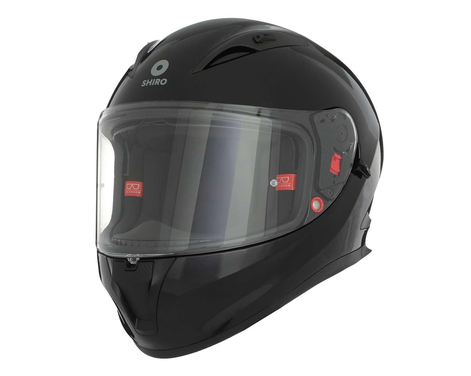 Casco para Motociclista Shiro Grande Negro