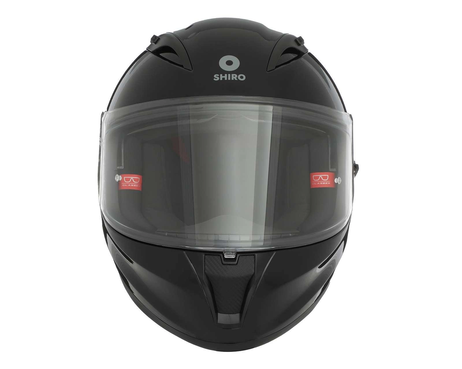 Foto 7 pulgar | Casco para Motociclista Shiro Grande Negro