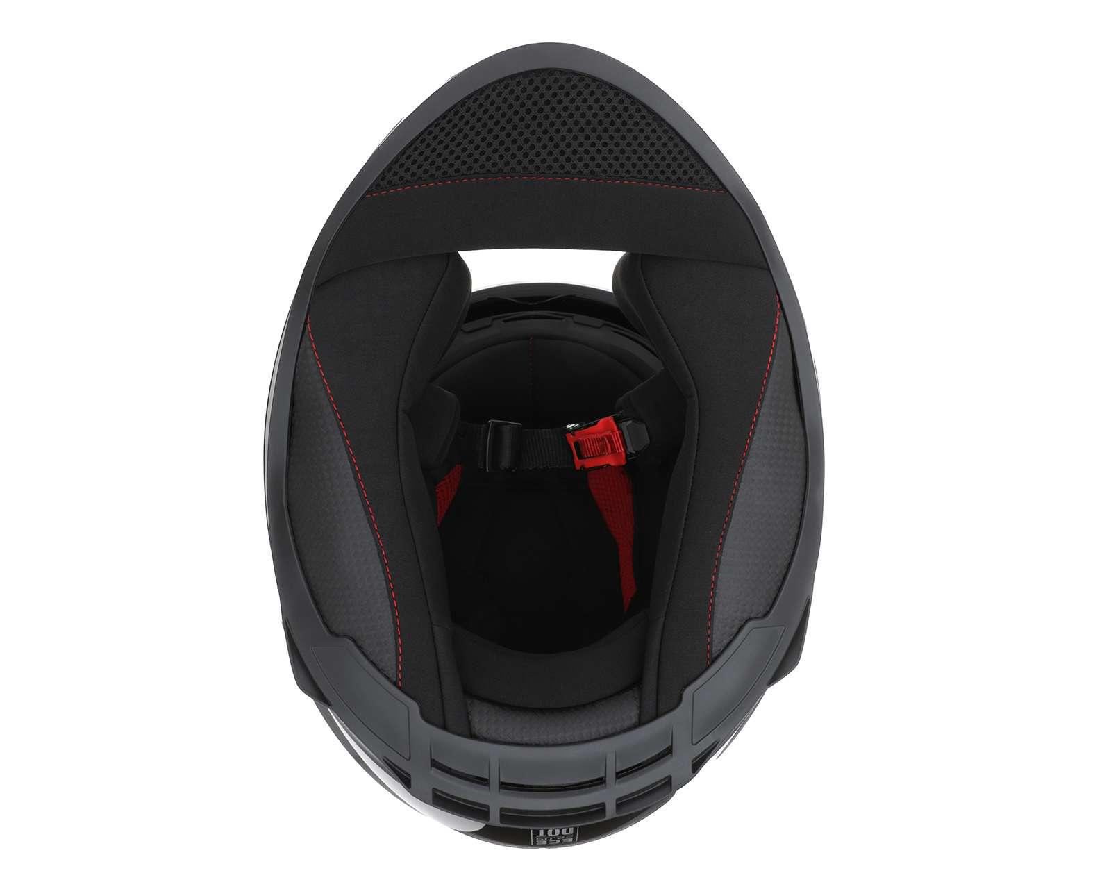 Foto 8 pulgar | Casco para Motociclista Shiro Grande Negro