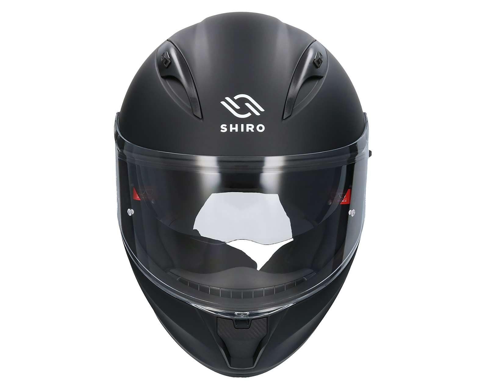 Foto 2 pulgar | Casco para Motociclista Shiro Grande Negro