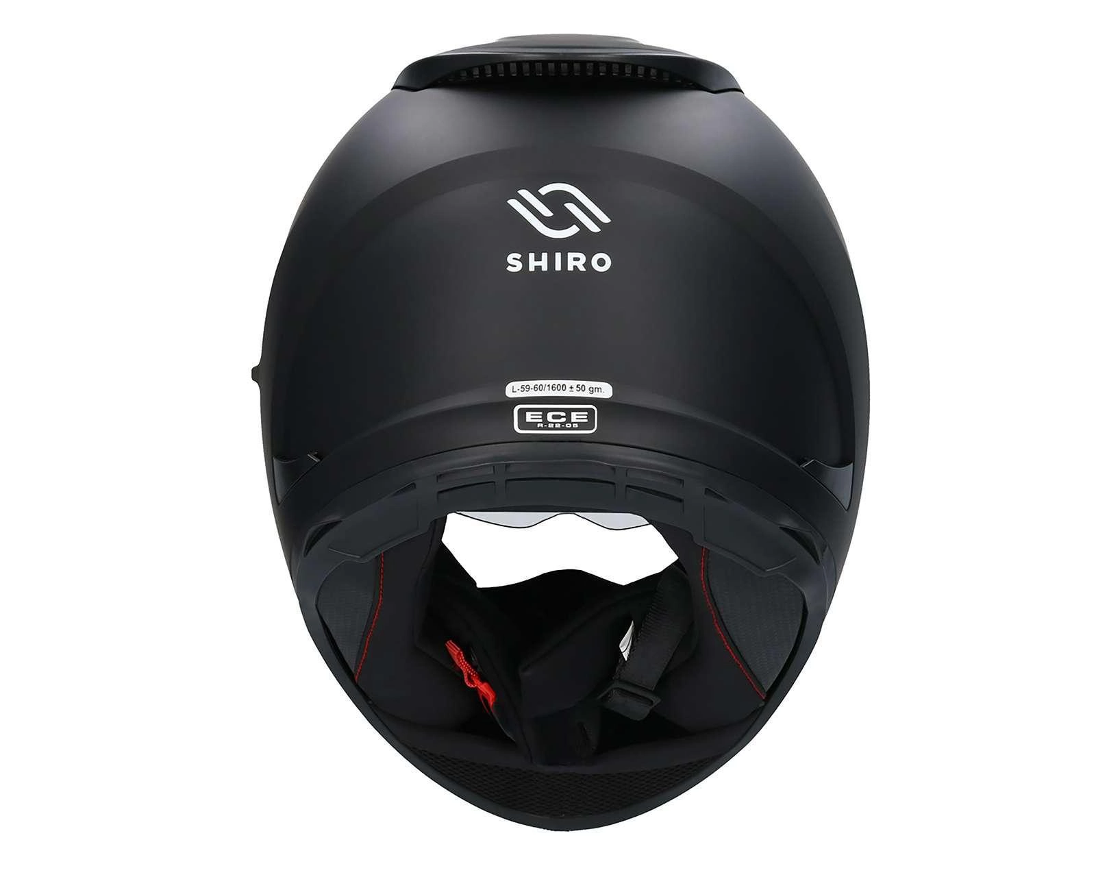 Foto 6 pulgar | Casco para Motociclista Shiro Grande Negro