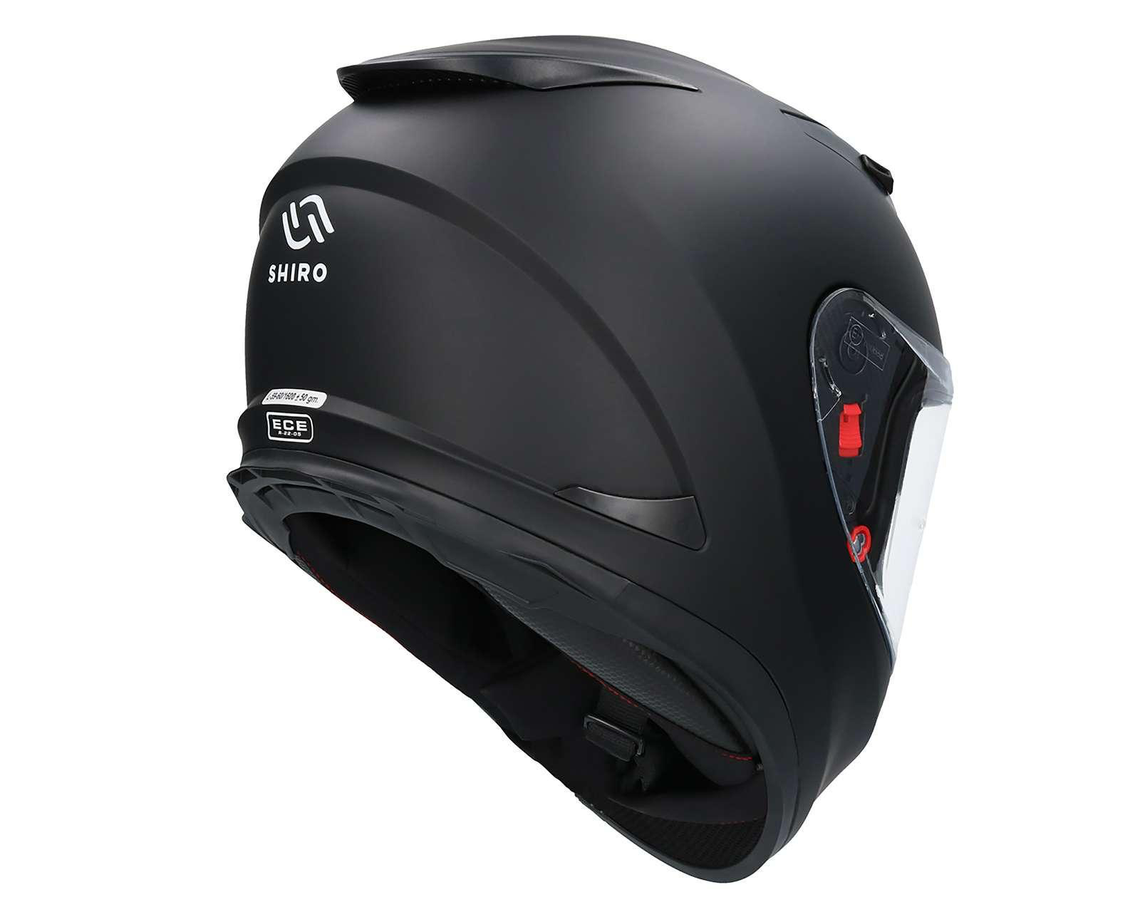 Foto 7 pulgar | Casco para Motociclista Shiro Grande Negro