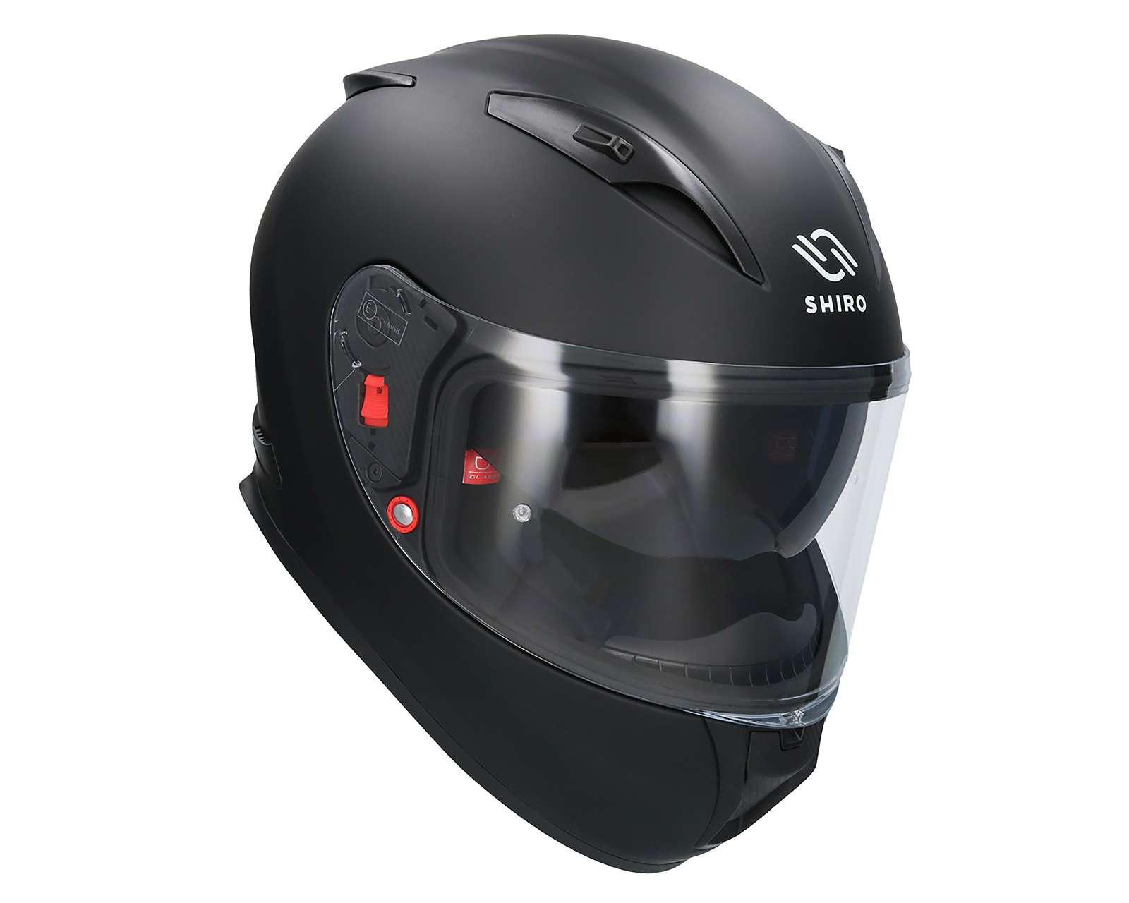 Foto 9 pulgar | Casco para Motociclista Shiro Grande Negro