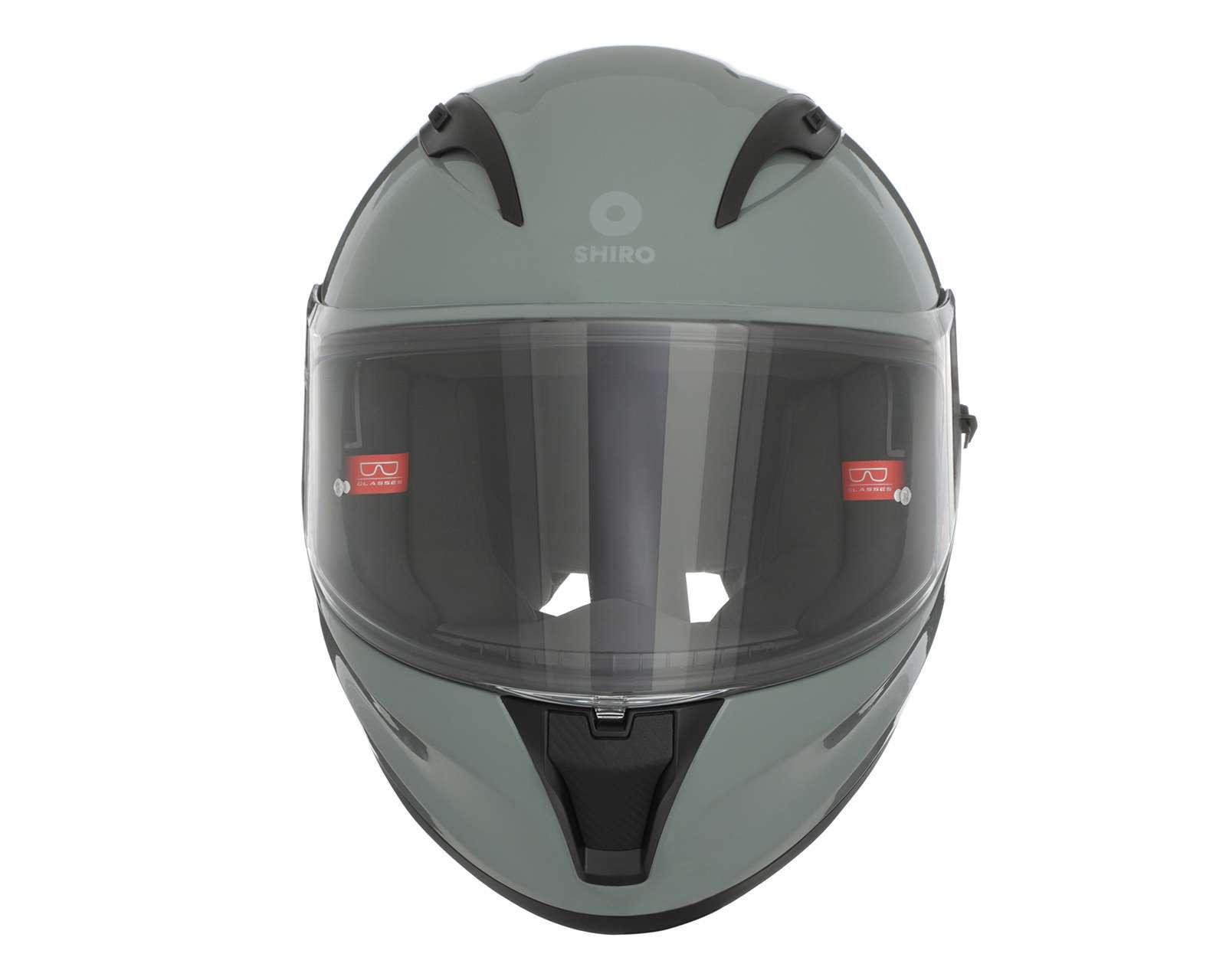 Foto 6 | Casco para Motociclista Shiro Mediano Gris