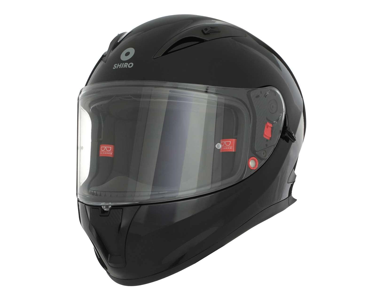 Casco para Motociclista Shiro Mediano Negro