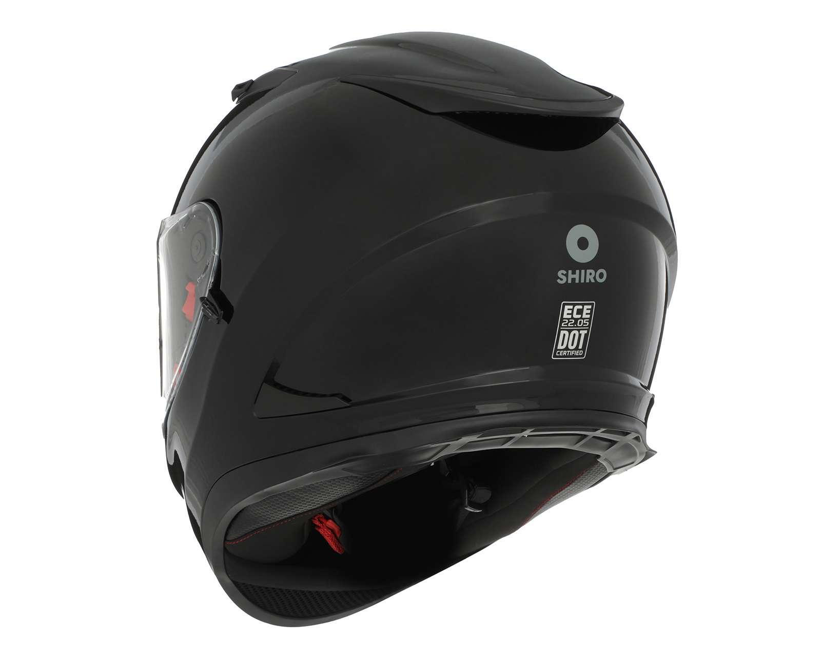 Foto 4 pulgar | Casco para Motociclista Shiro Mediano Negro