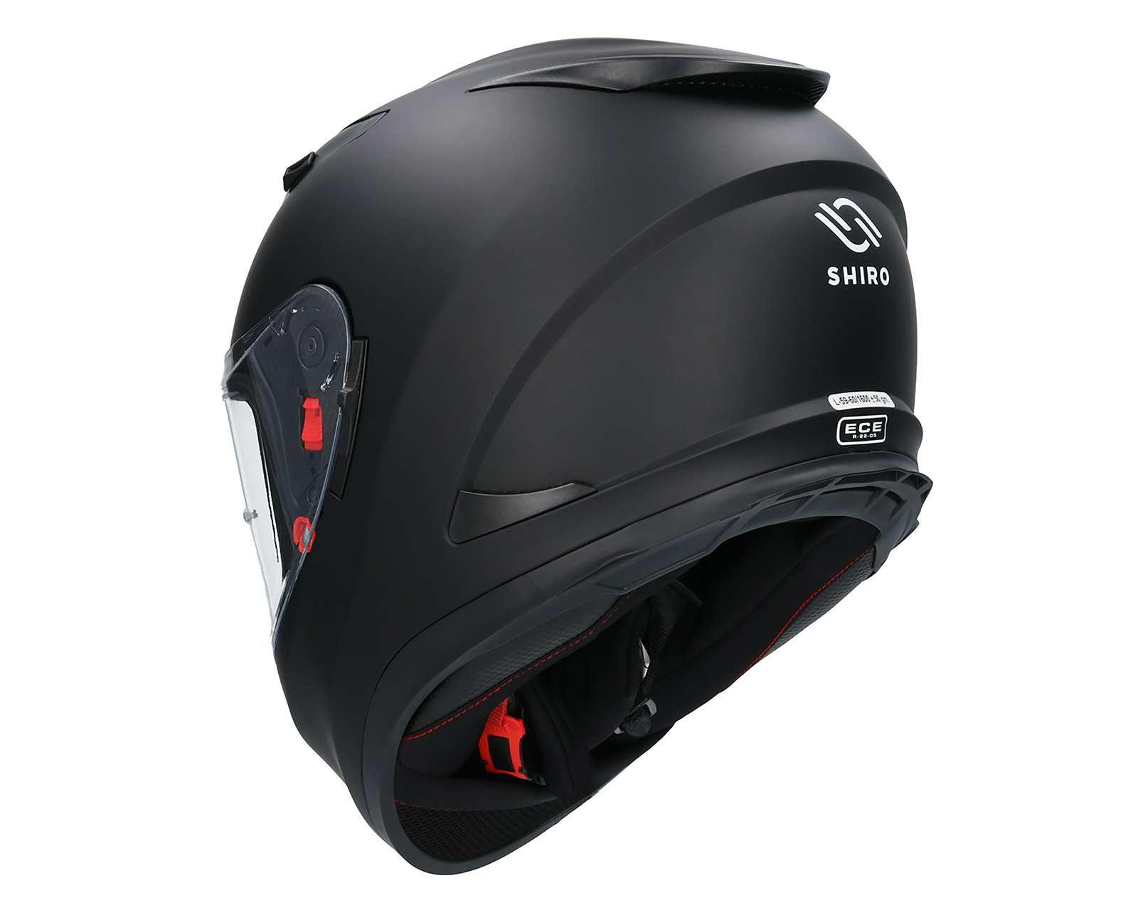 Foto 4 | Casco para Motociclista Shiro Mediano Negro