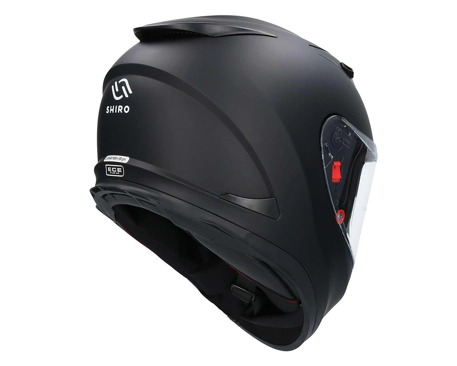 Foto 6 | Casco para Motociclista Shiro Mediano Negro