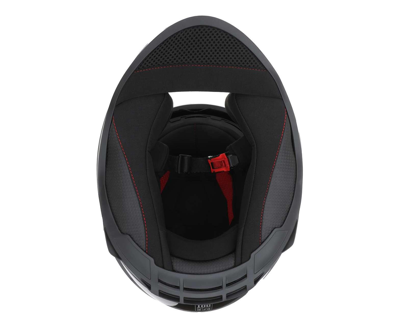 Foto 8 pulgar | Casco para Motociclista Shiro Extragrande Negro