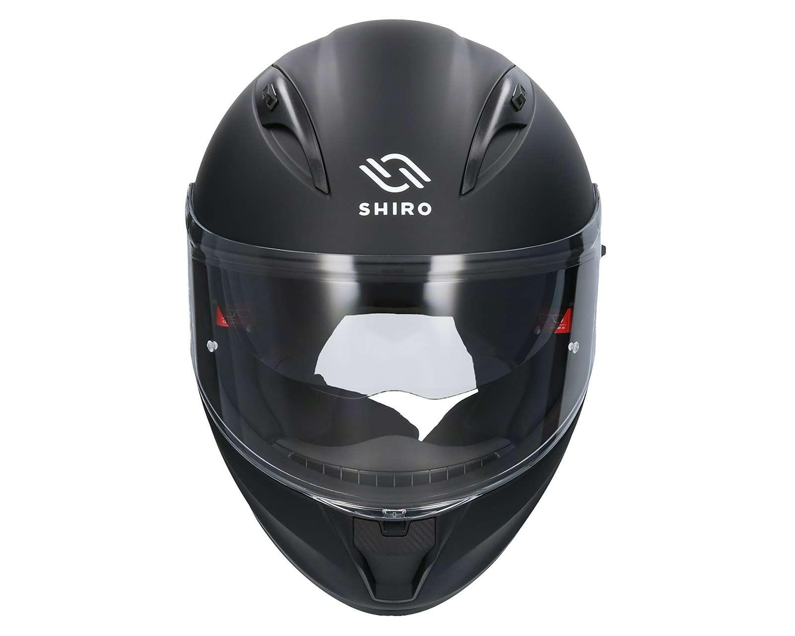 Foto 2 pulgar | Casco para Motociclista Shiro Extragrande Negro