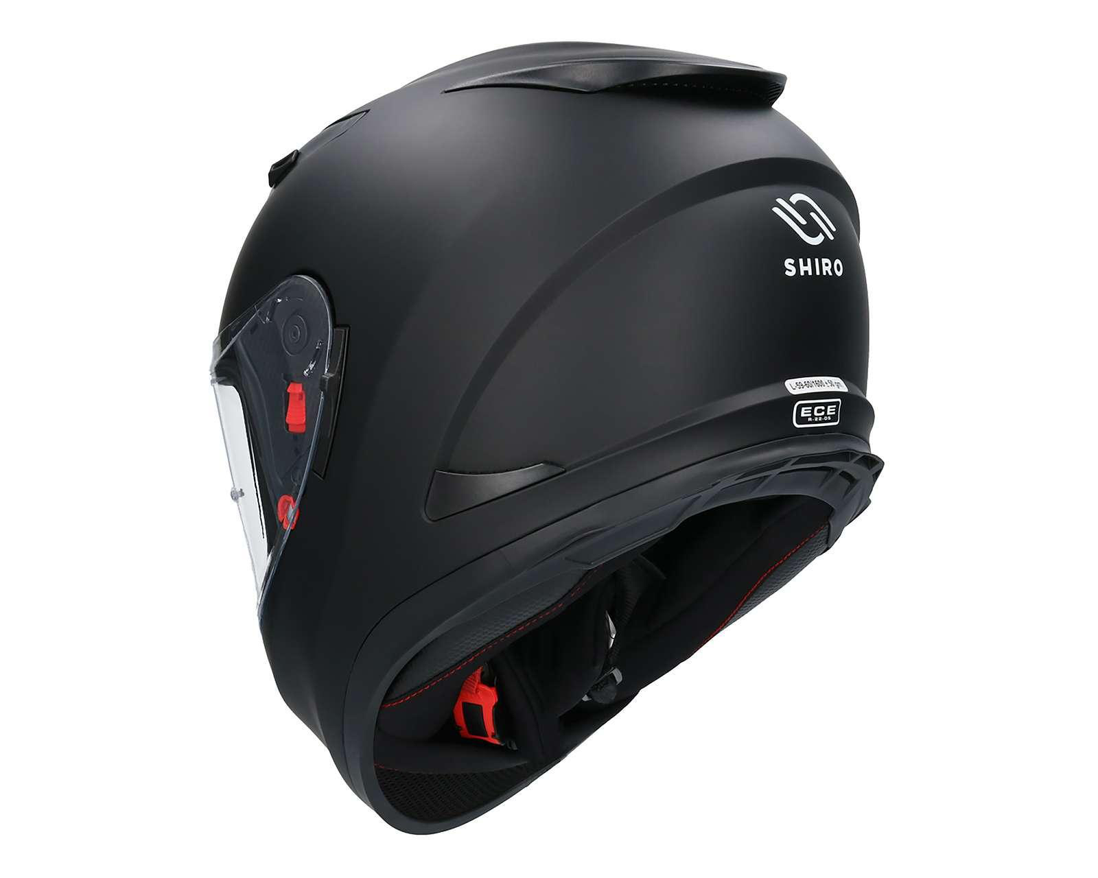 Foto 5 pulgar | Casco para Motociclista Shiro Extragrande Negro