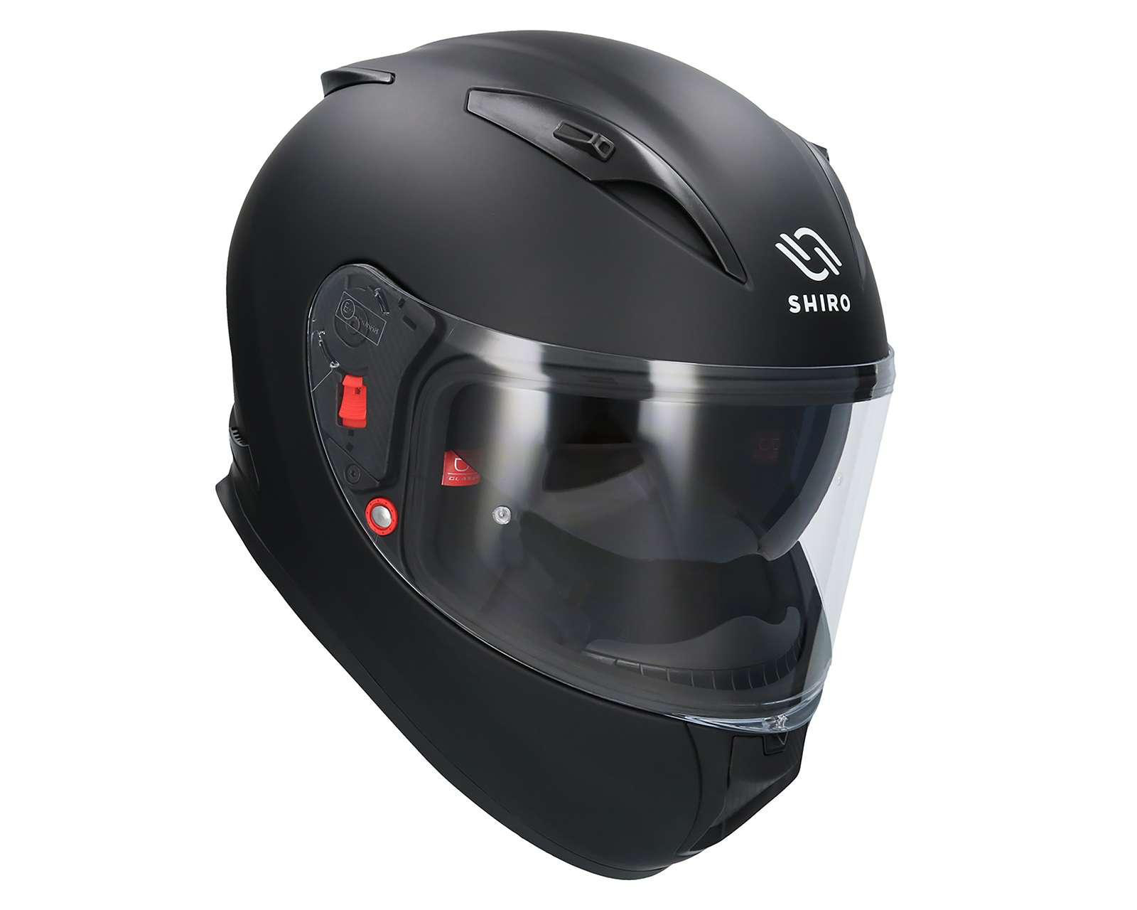 Foto 9 pulgar | Casco para Motociclista Shiro Extragrande Negro