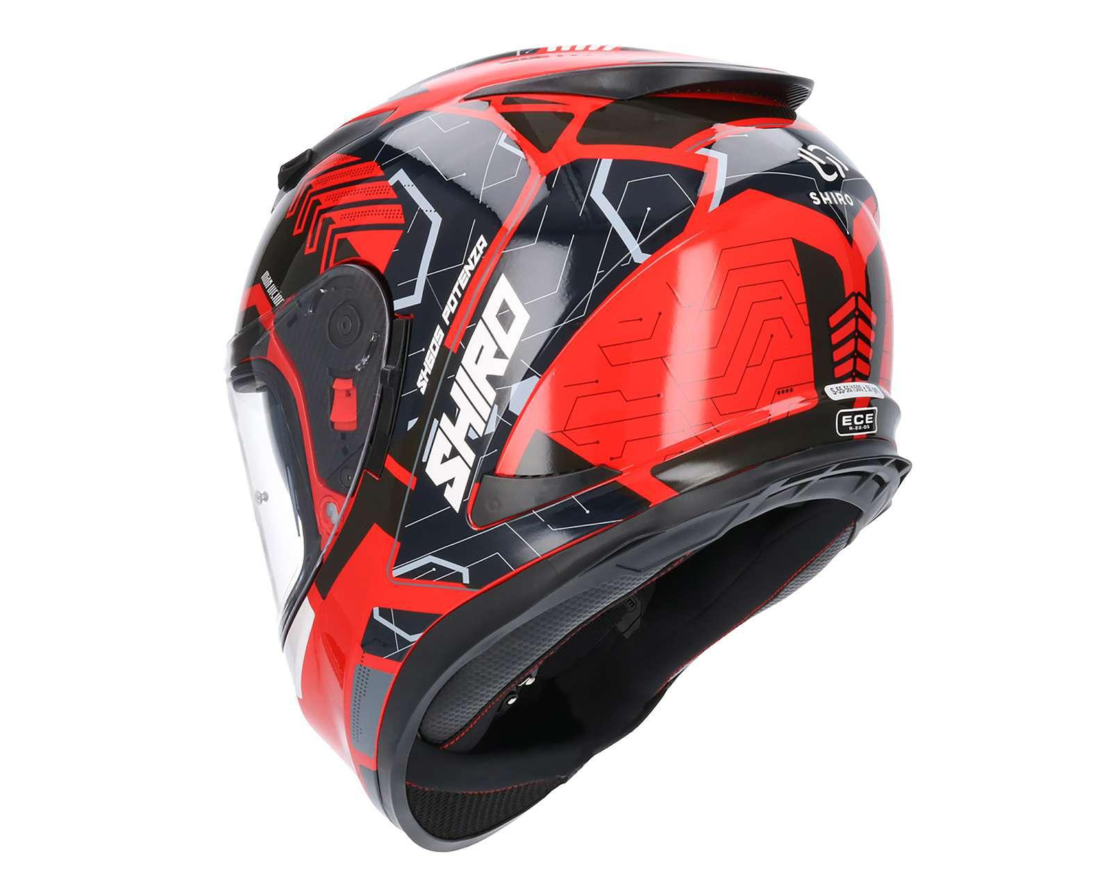 Foto 5 pulgar | Casco para Motociclista Shiro Mediano Rojo