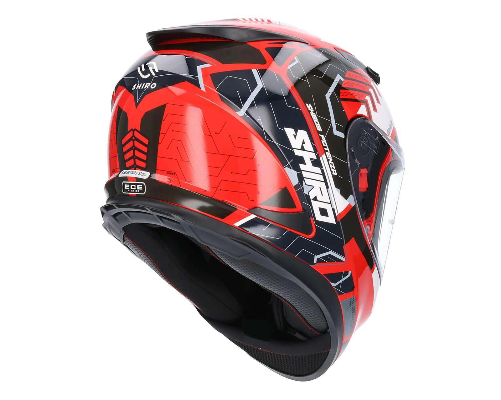 Foto 7 pulgar | Casco para Motociclista Shiro Mediano Rojo