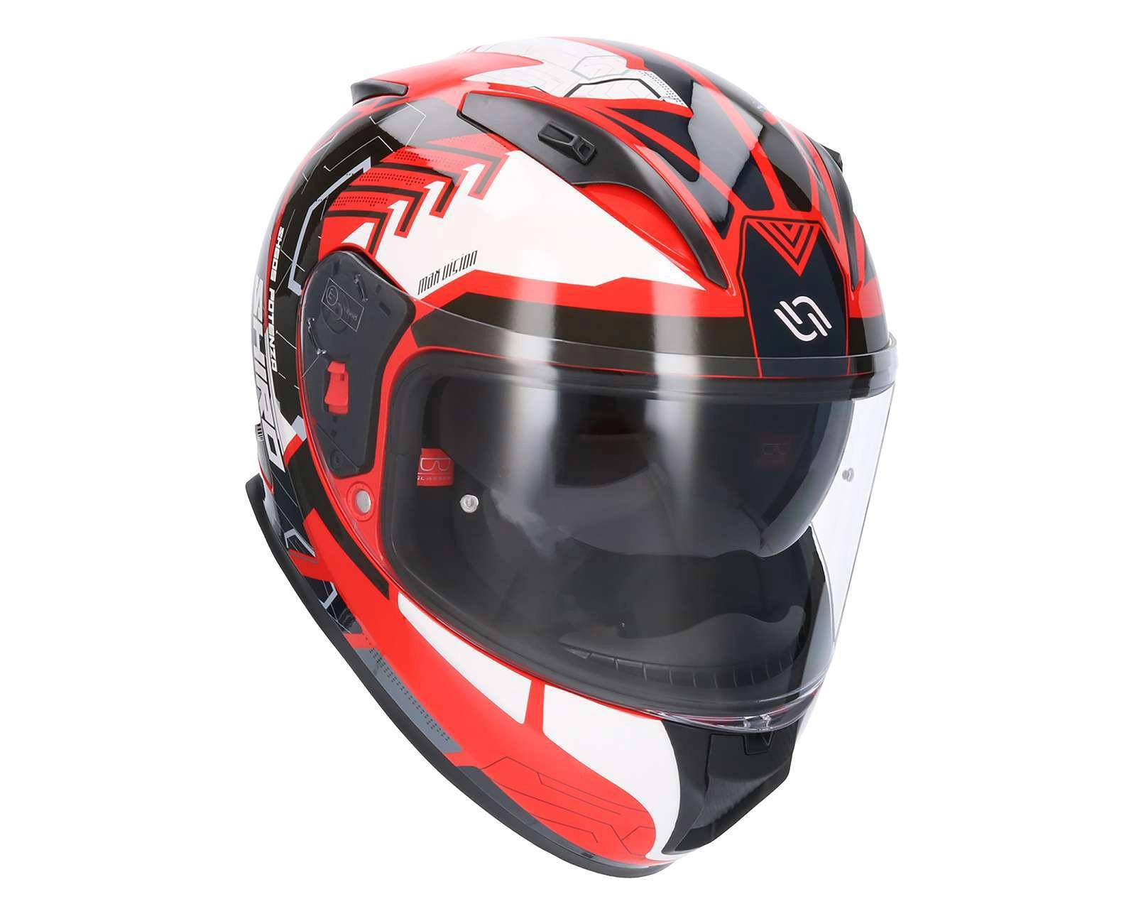 Foto 9 pulgar | Casco para Motociclista Shiro Mediano Rojo