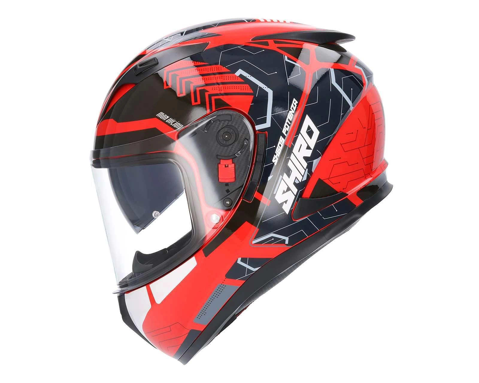 Foto 4 pulgar | Casco para Motociclista Shiro Grande Rojo