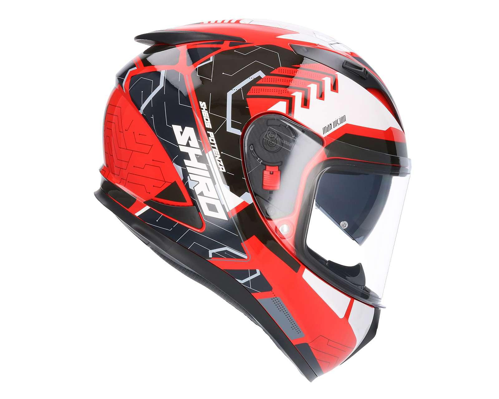 Foto 7 | Casco para Motociclista Shiro Grande Rojo