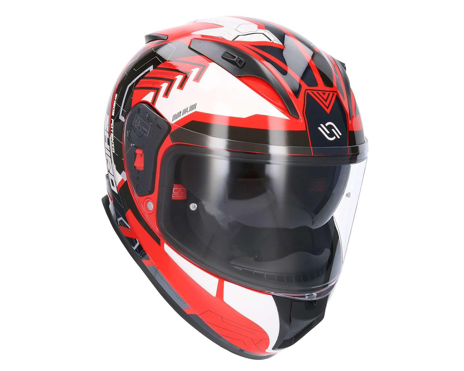 Foto 8 | Casco para Motociclista Shiro Grande Rojo