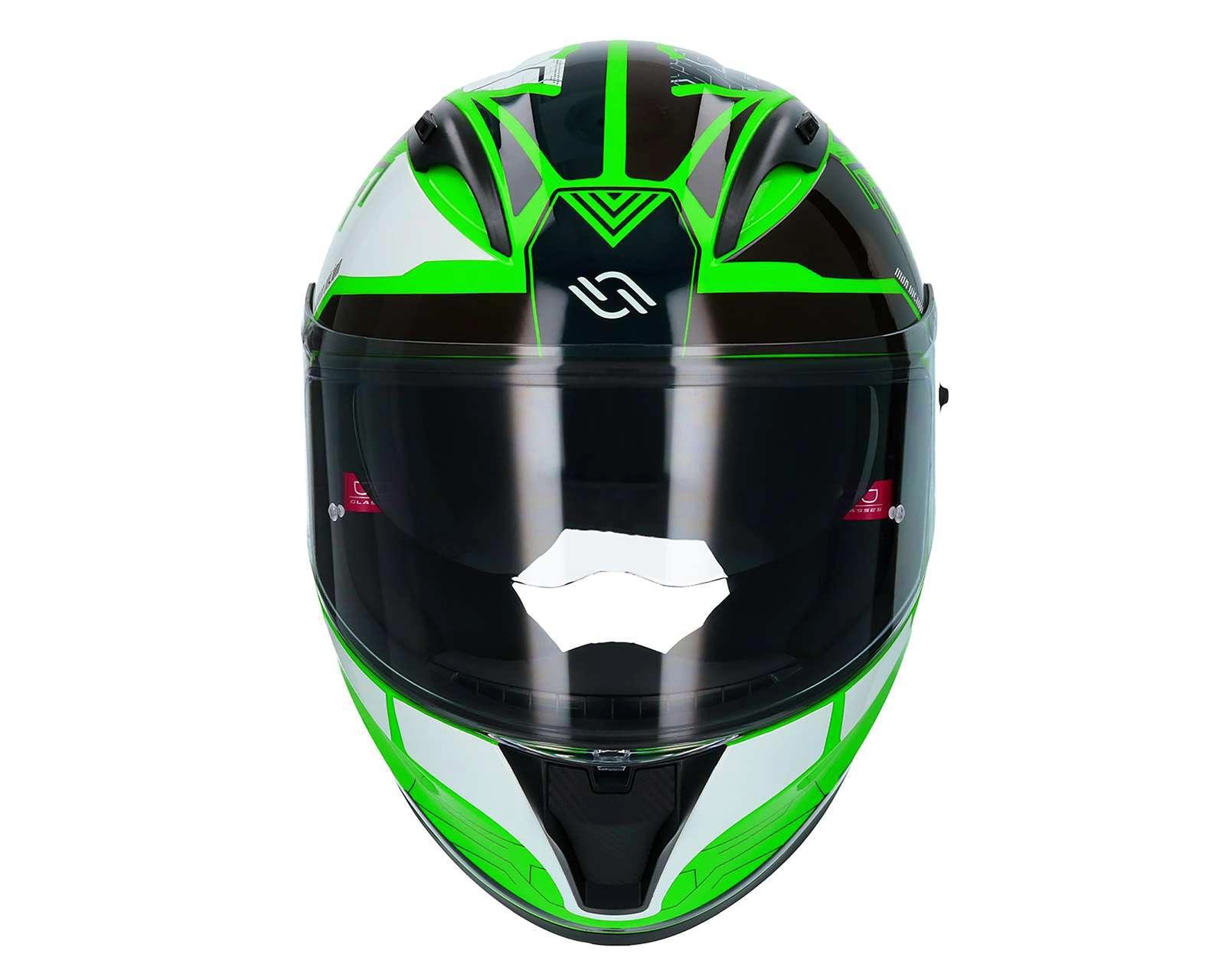 Casco para Motociclista Shiro Mediano Verde