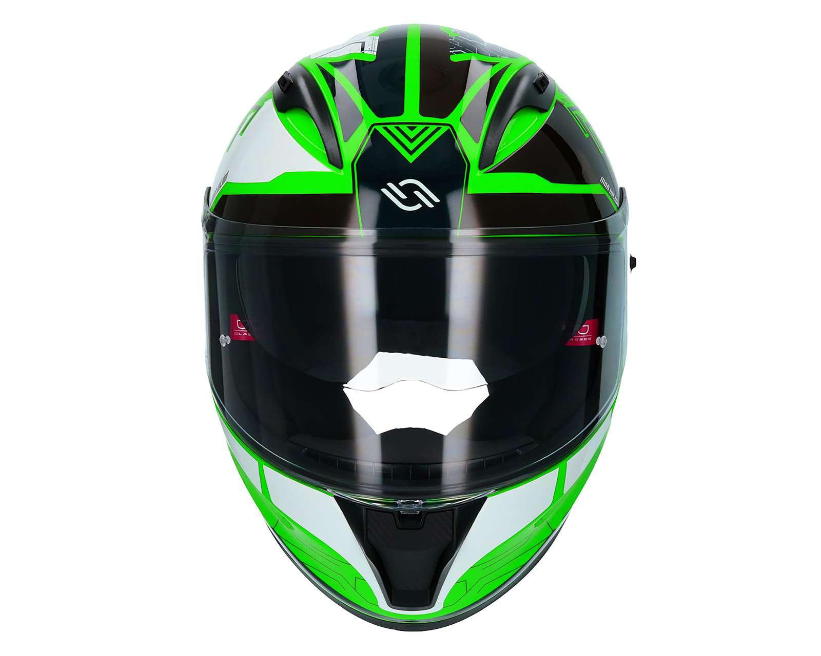 Casco para Motociclista Shiro Grande Verde