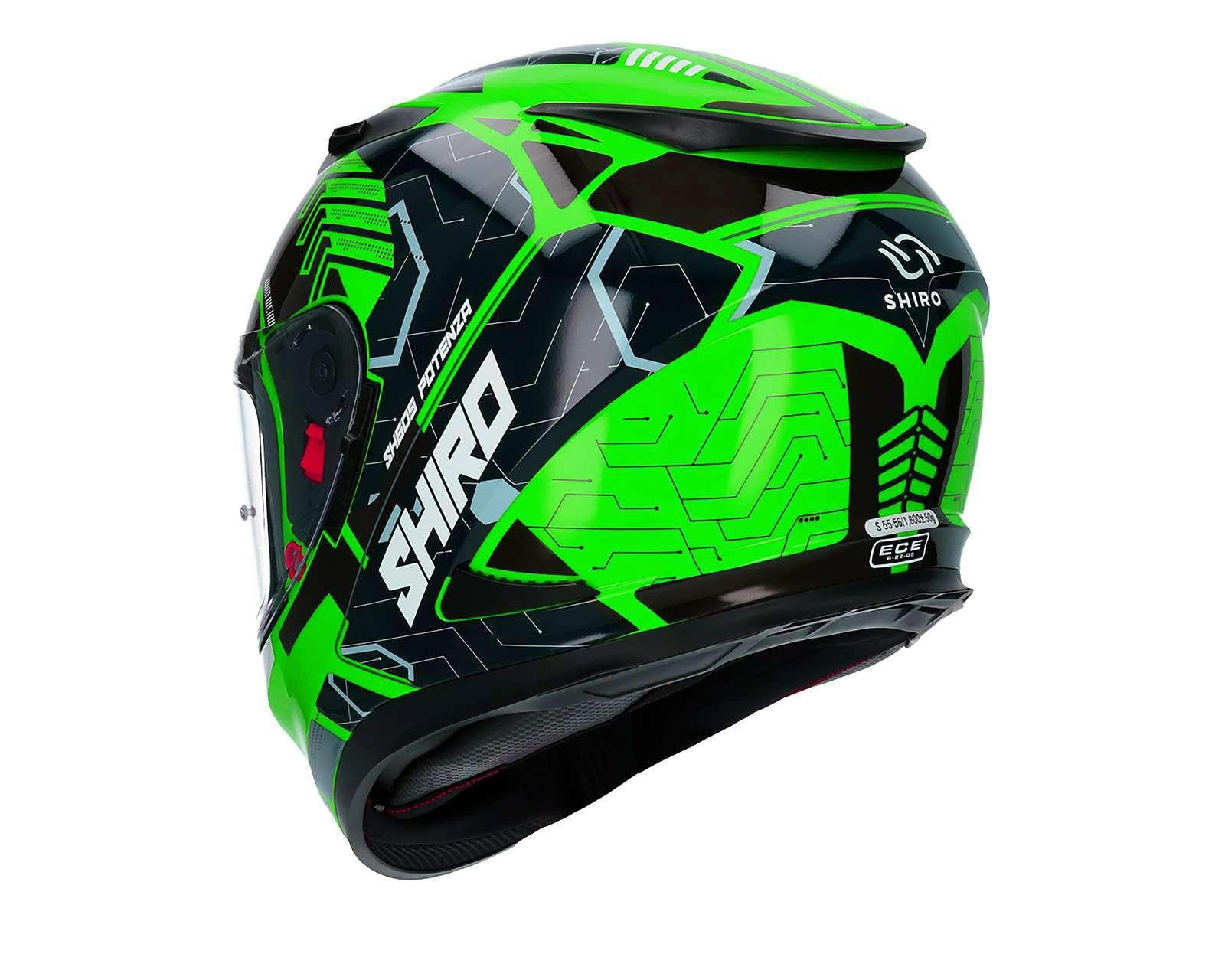 Foto 5 pulgar | Casco para Motociclista Shiro Grande Verde