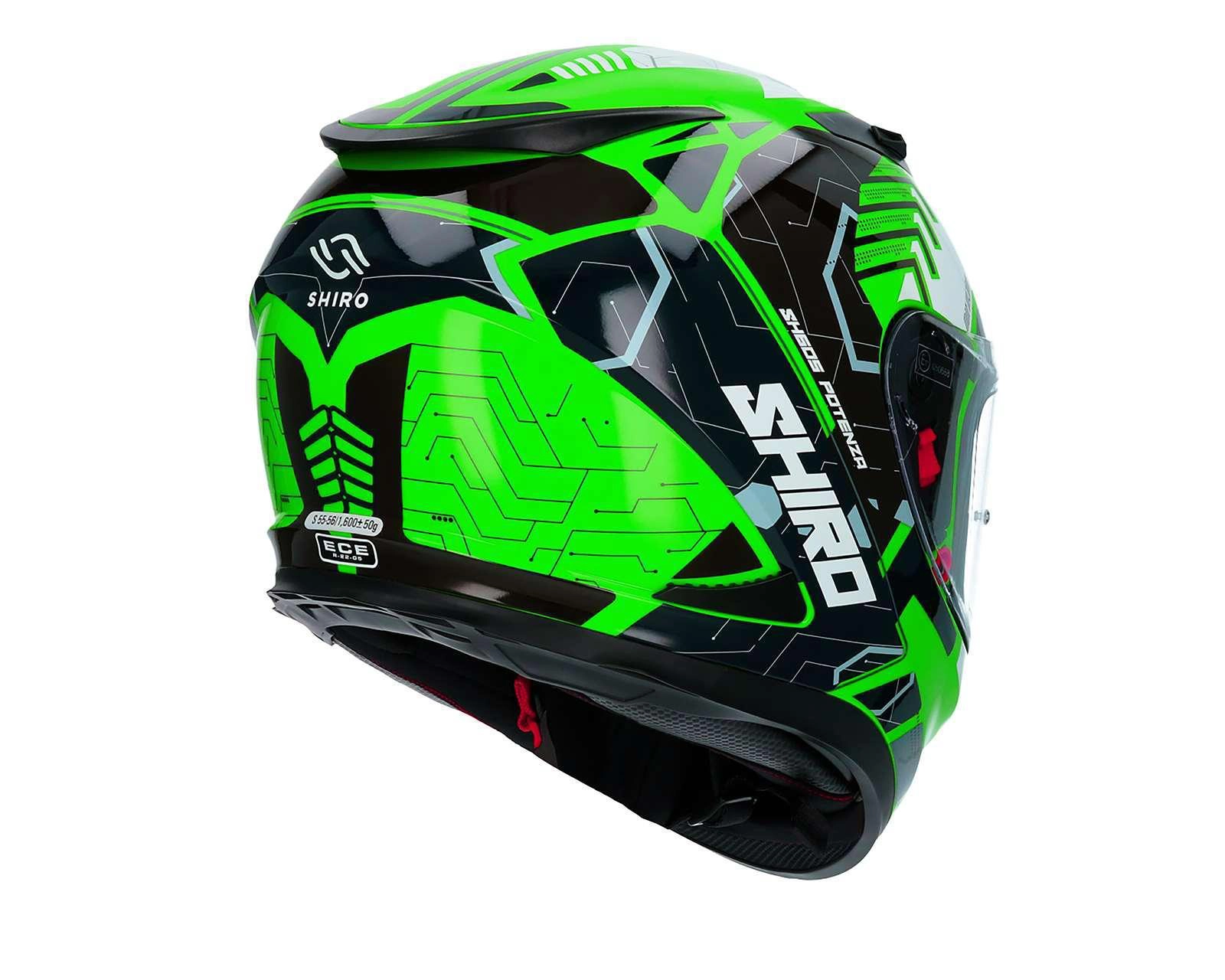 Foto 7 pulgar | Casco para Motociclista Shiro Grande Verde