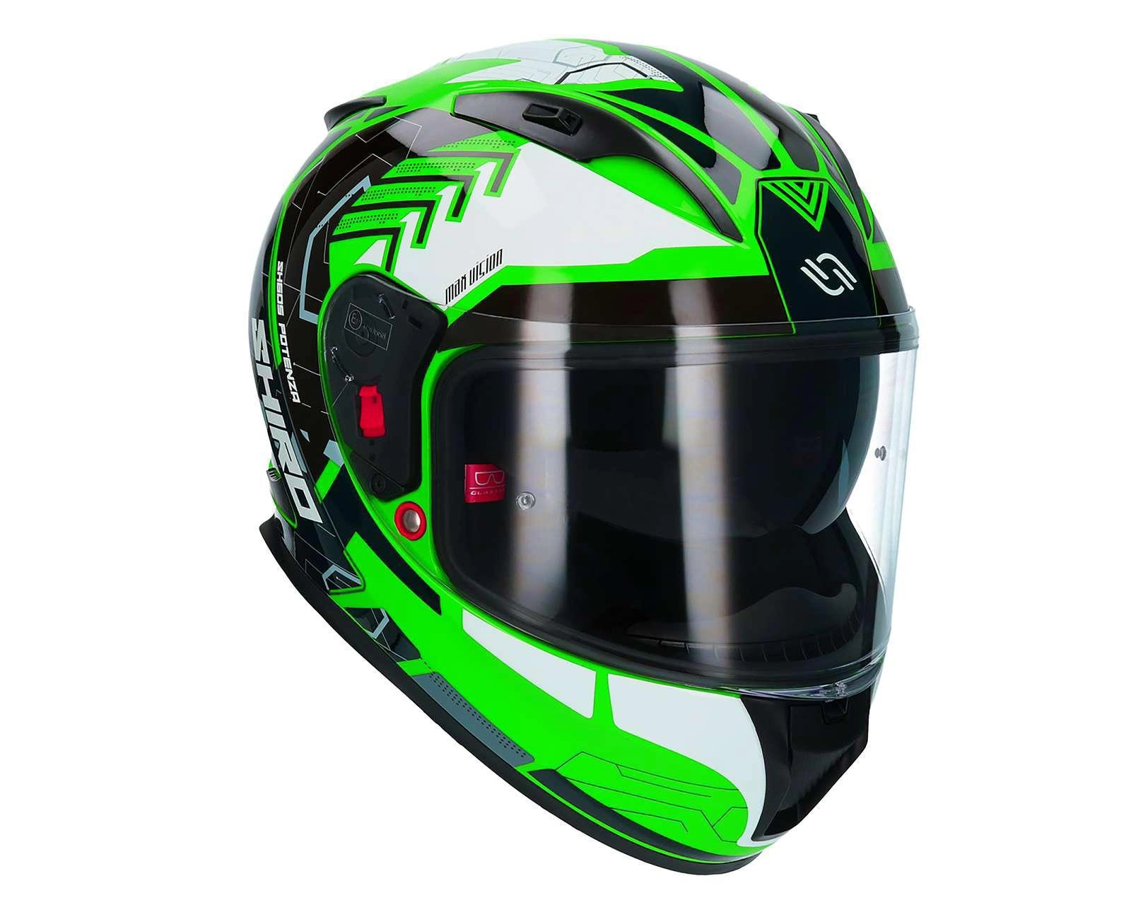 Foto 9 pulgar | Casco para Motociclista Shiro Grande Verde