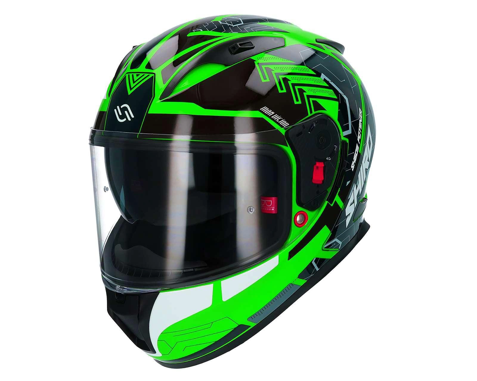 Foto 2 | Casco para Motociclista Shiro Extragrande Verde