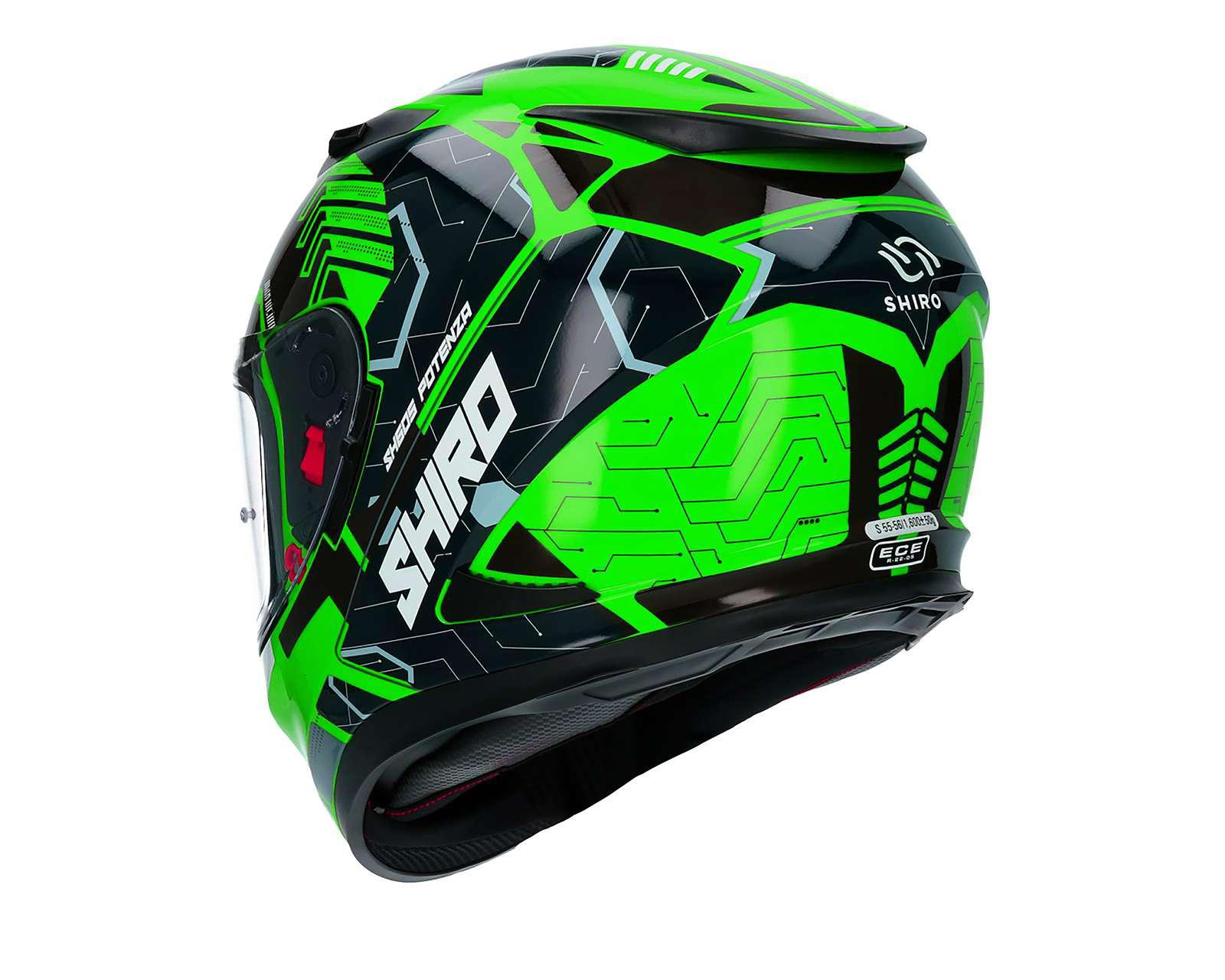 Foto 5 pulgar | Casco para Motociclista Shiro Extragrande Verde