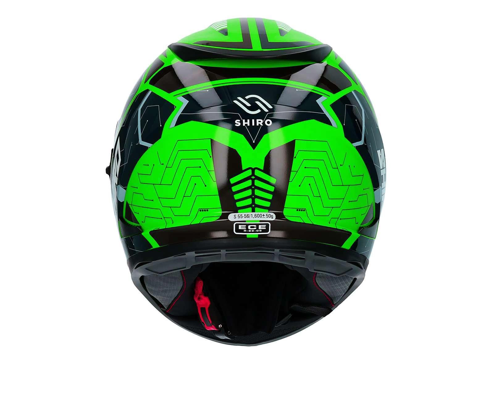 Foto 6 pulgar | Casco para Motociclista Shiro Extragrande Verde