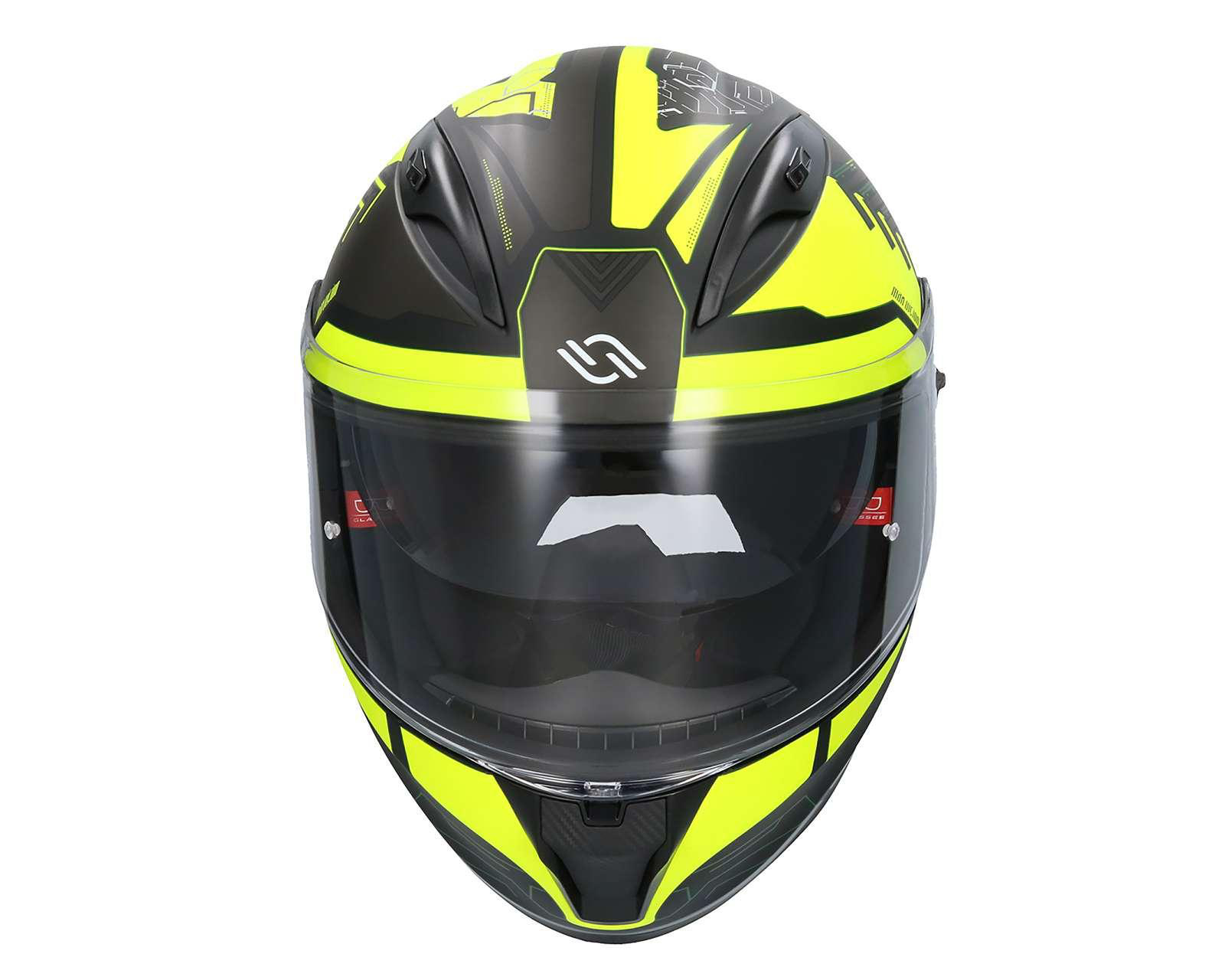 Foto 2 pulgar | Casco para Motociclista Shiro Mediano Amarillo