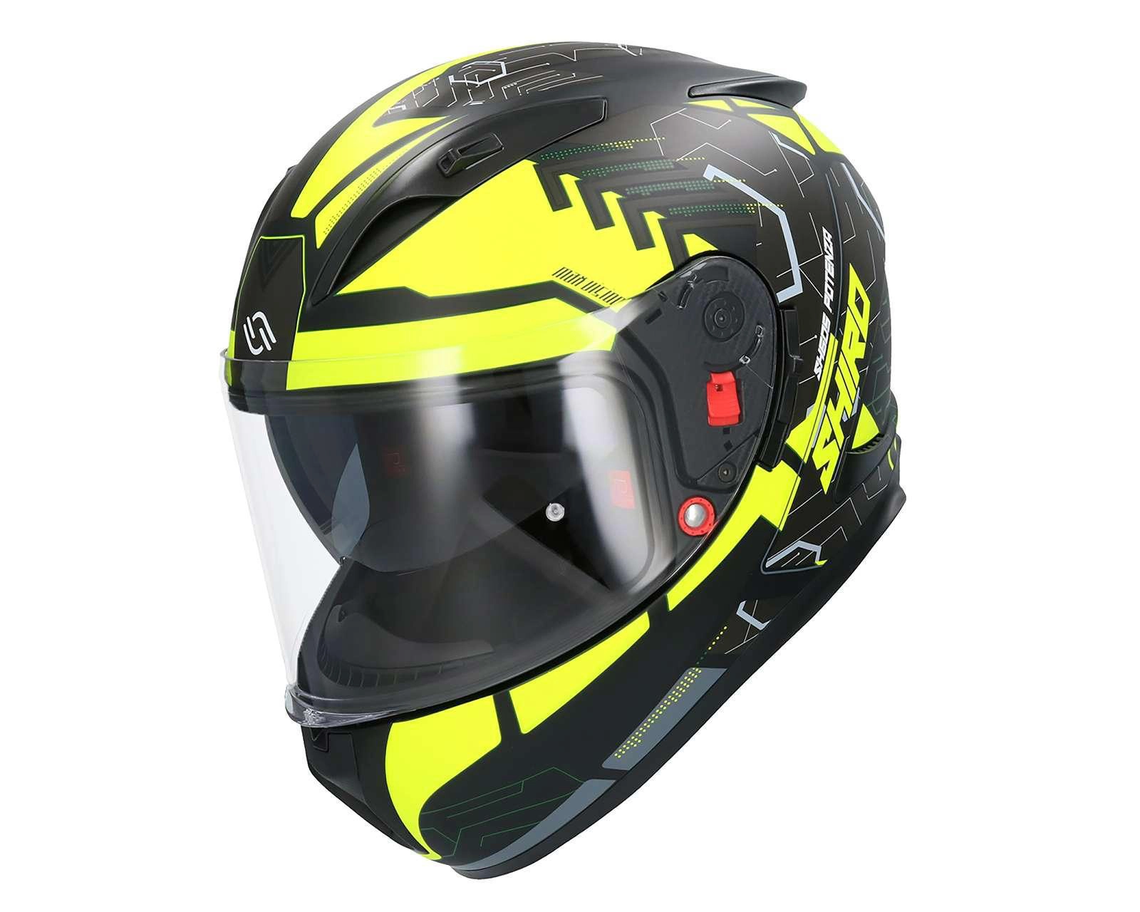 Foto 3 pulgar | Casco para Motociclista Shiro Mediano Amarillo