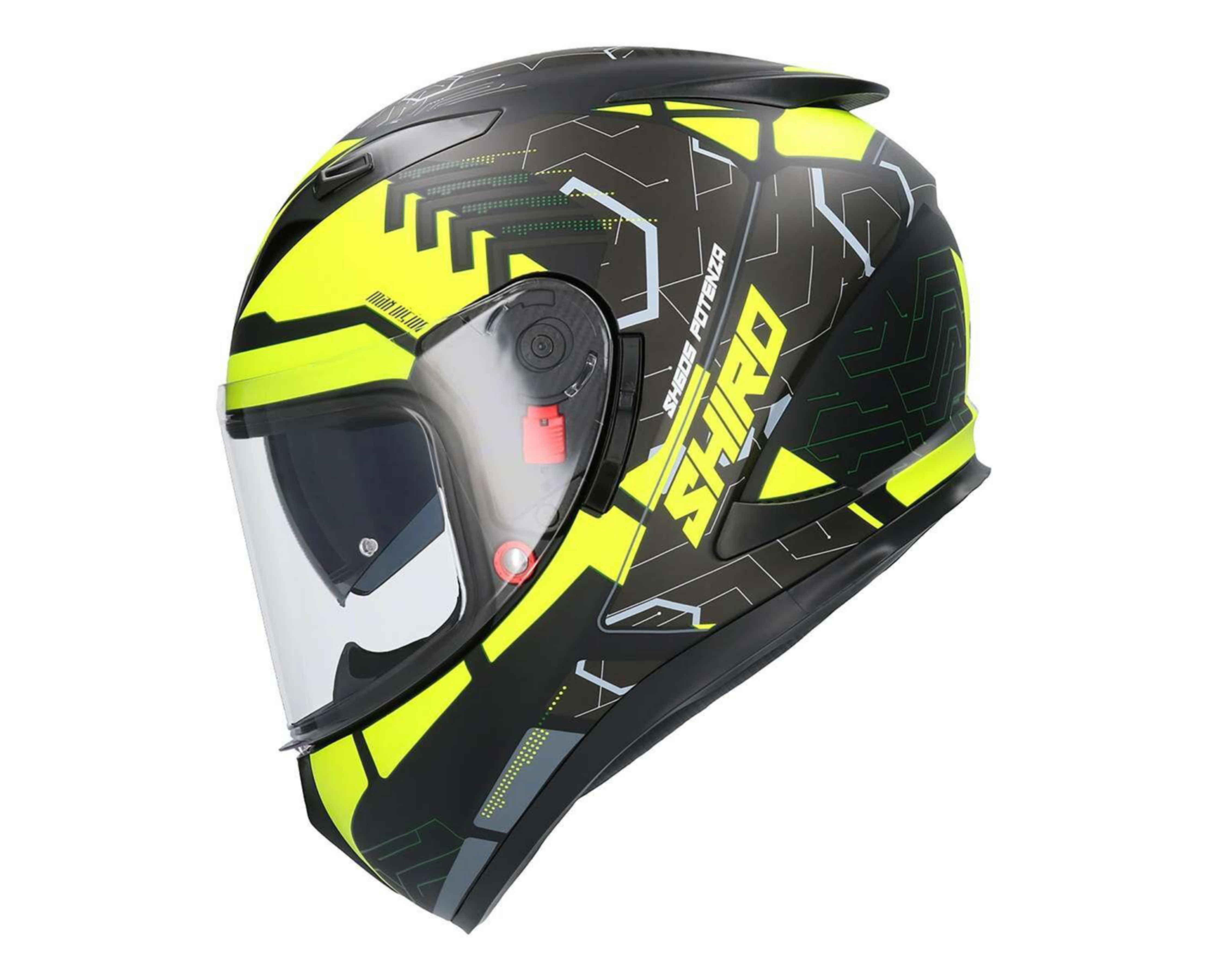 Foto 4 pulgar | Casco para Motociclista Shiro Mediano Amarillo