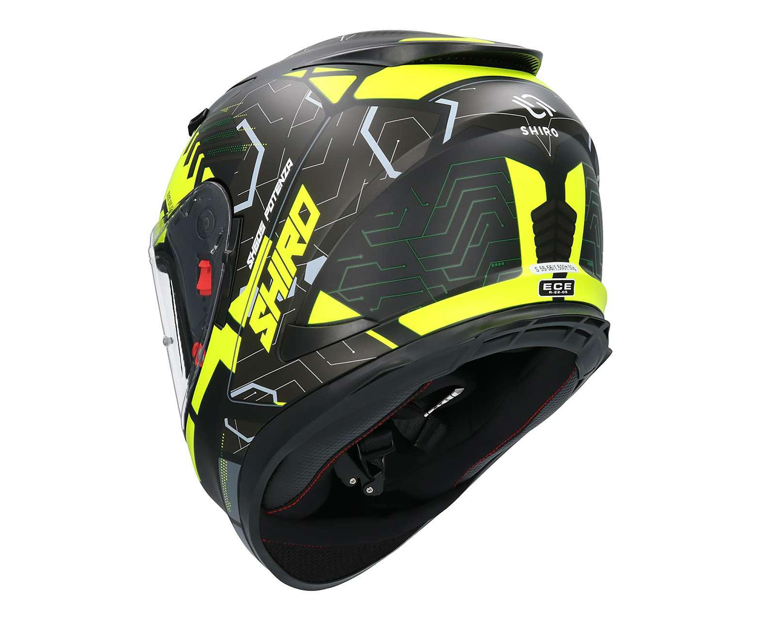 Foto 5 pulgar | Casco para Motociclista Shiro Mediano Amarillo