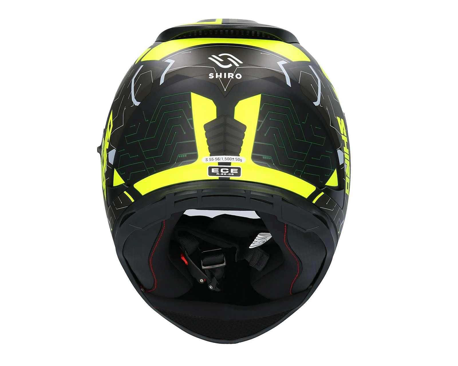 Foto 6 pulgar | Casco para Motociclista Shiro Mediano Amarillo