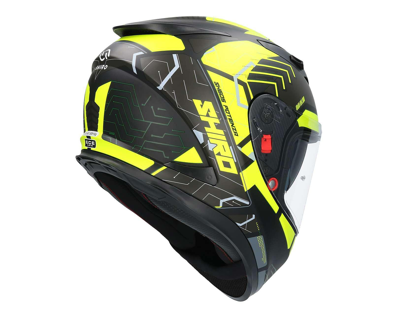 Foto 7 pulgar | Casco para Motociclista Shiro Mediano Amarillo