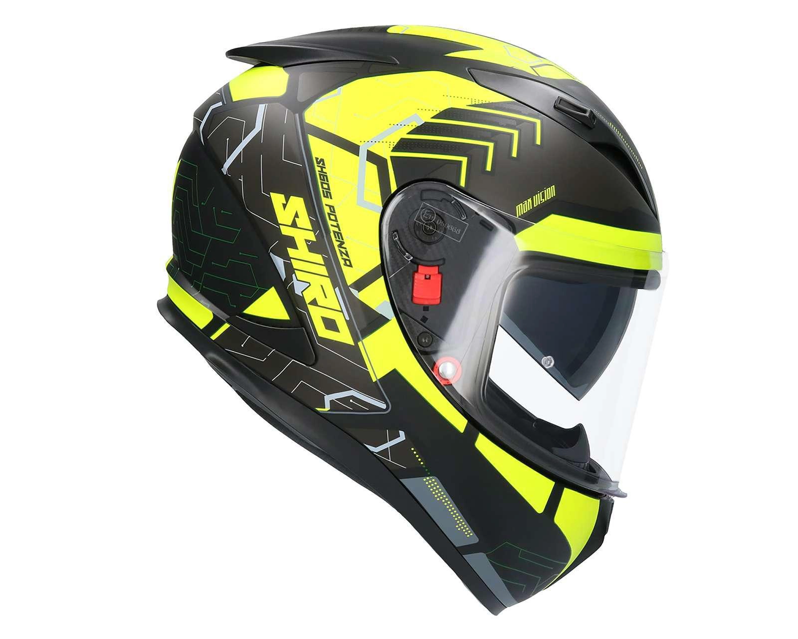 Foto 8 pulgar | Casco para Motociclista Shiro Mediano Amarillo