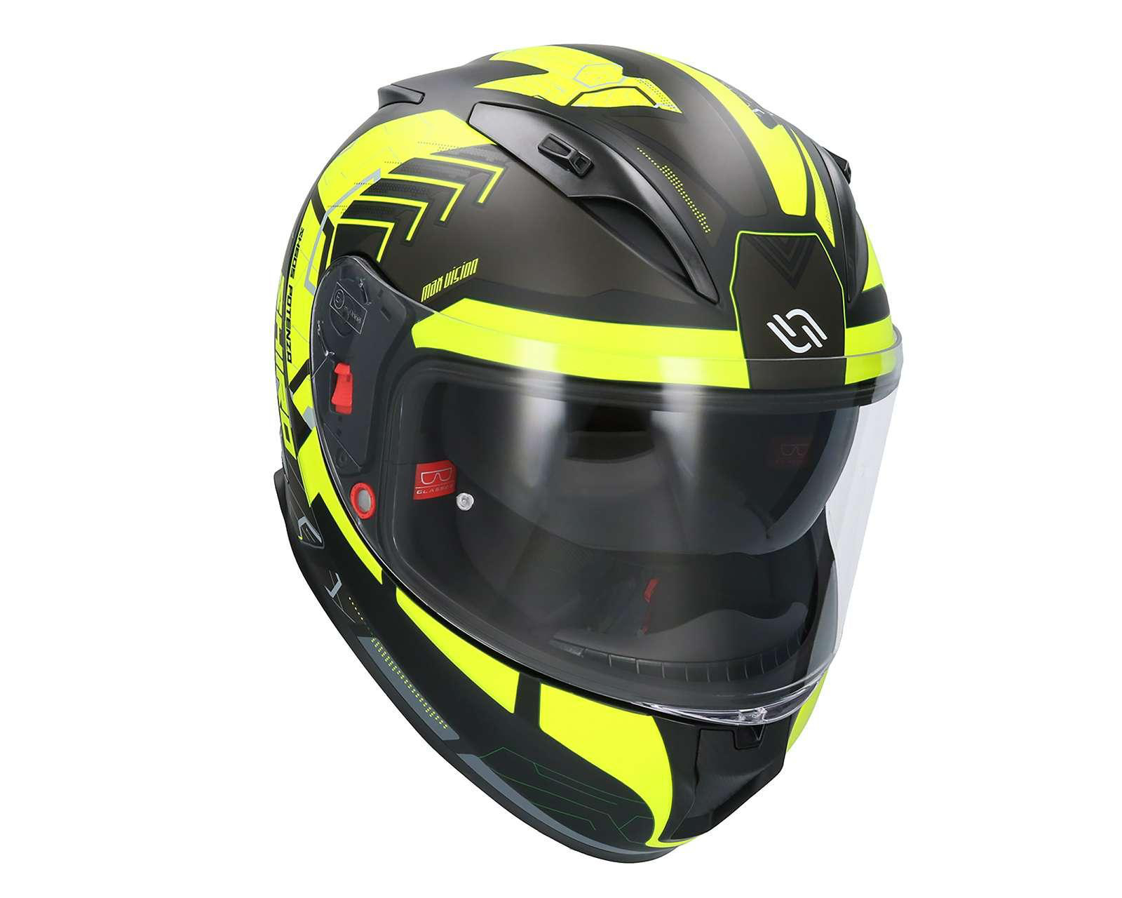 Foto 9 pulgar | Casco para Motociclista Shiro Mediano Amarillo