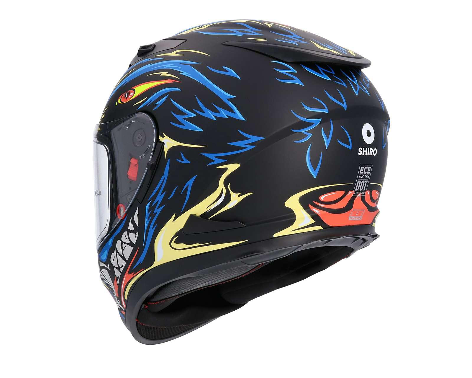 Foto 4 | Casco para Motociclista Shiro Extragrande Negro