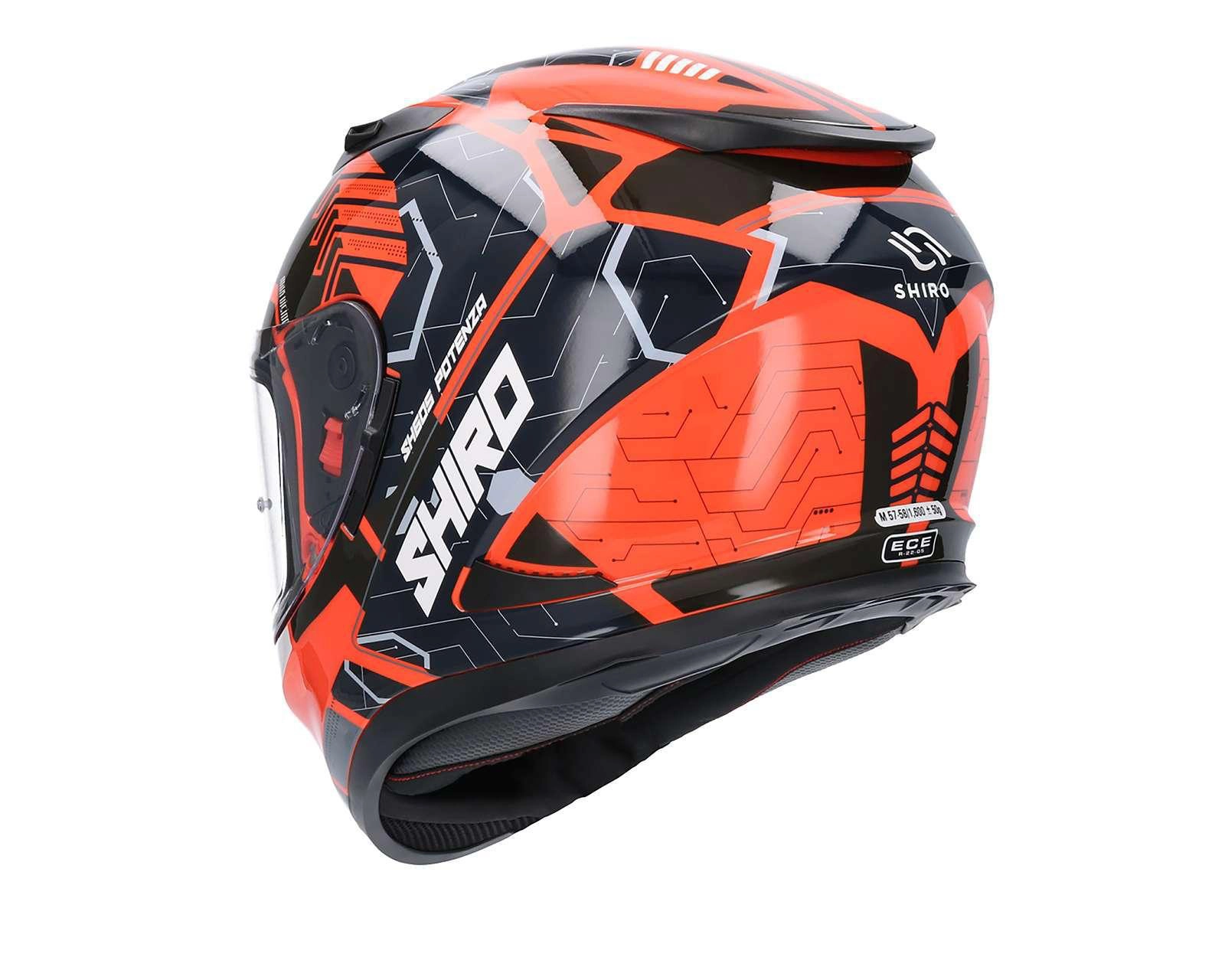 Foto 4 | Casco para Motociclista Shiro Extragrande Anaranjado