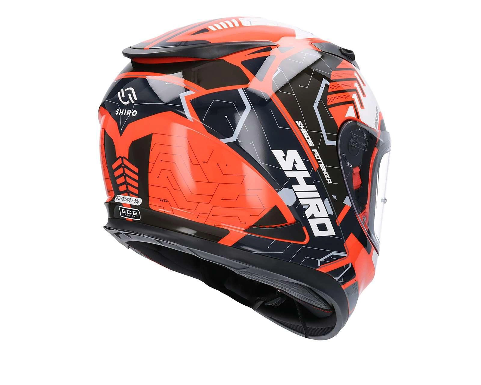 Foto 6 | Casco para Motociclista Shiro Extragrande Anaranjado