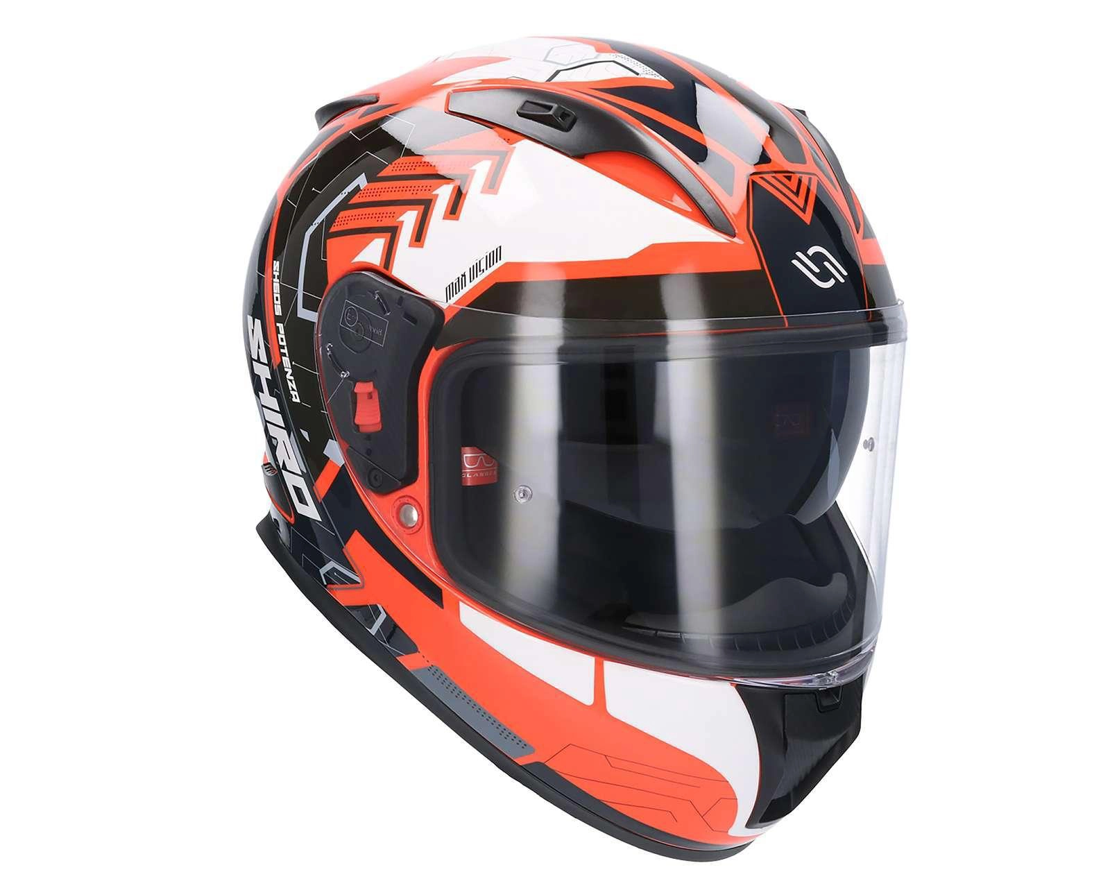 Foto 8 | Casco para Motociclista Shiro Extragrande Anaranjado