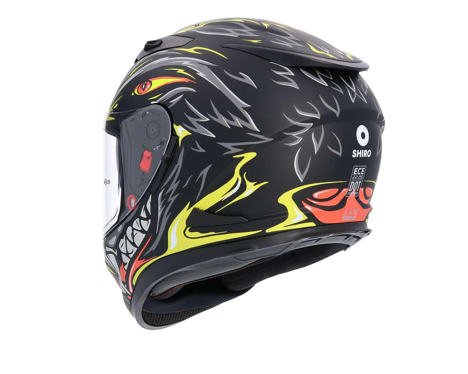 Foto 3 | Casco para Motociclista Shiro Mediano Gris