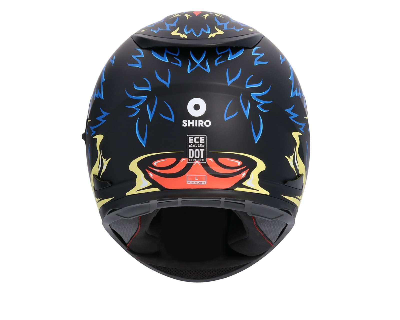 Foto 5 | Casco para Motociclista Shiro Grande Azul