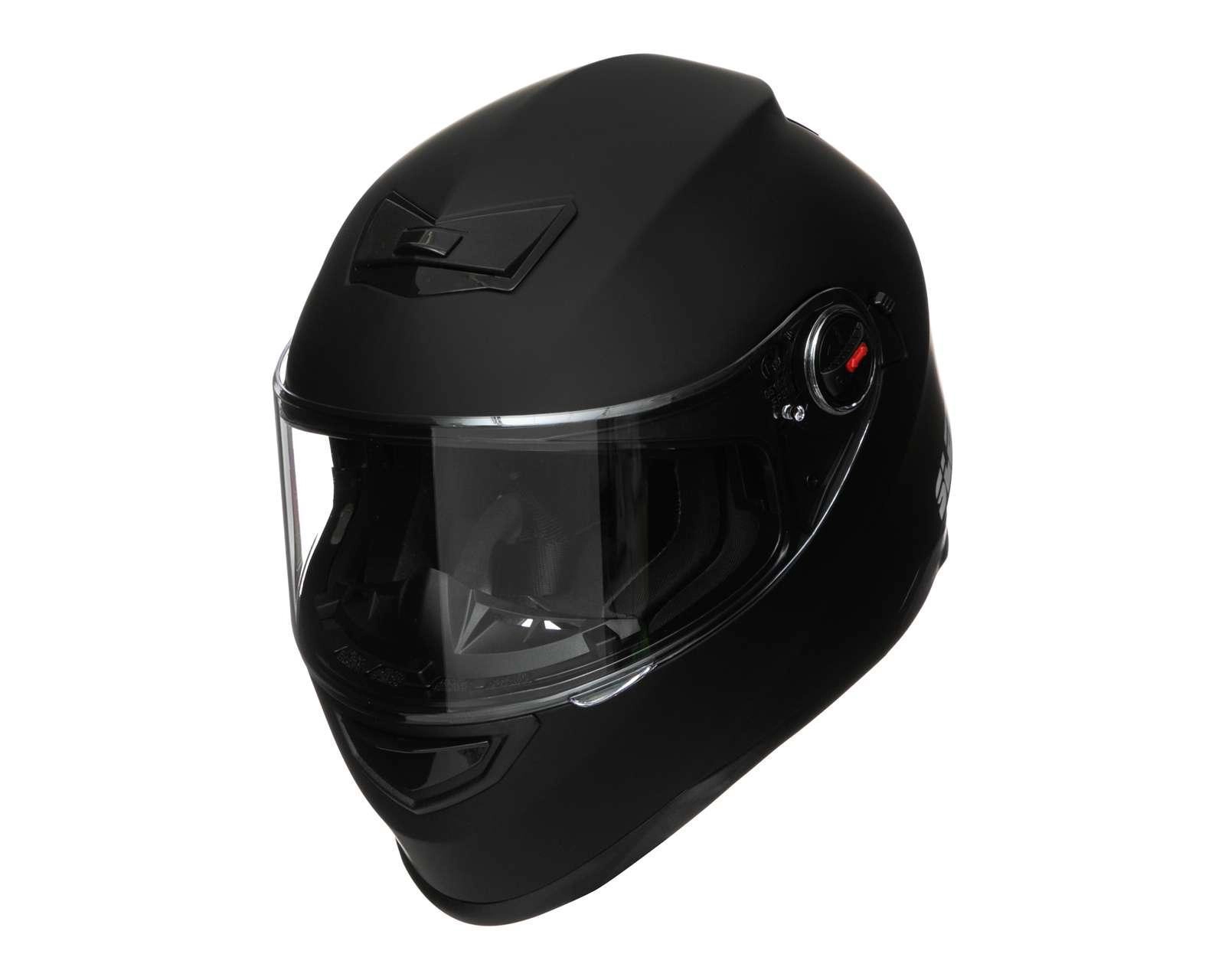 Foto 2 pulgar | Casco para Motociclista Sleek Extragrande Visor Doble Negro